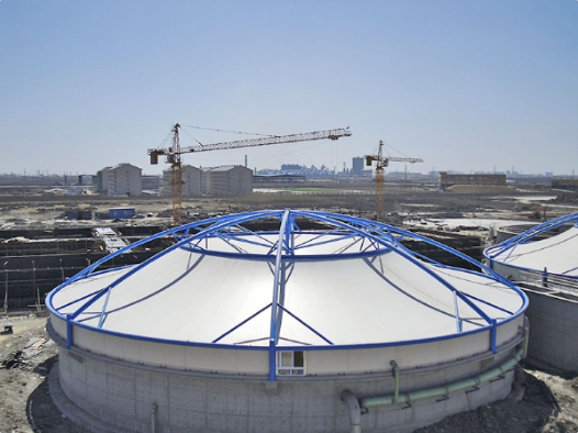 安顺市污水池加盖膜结构车棚 - 方案